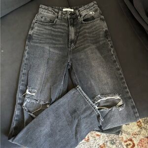 Distressed High Wasted Boyfriend Jeans